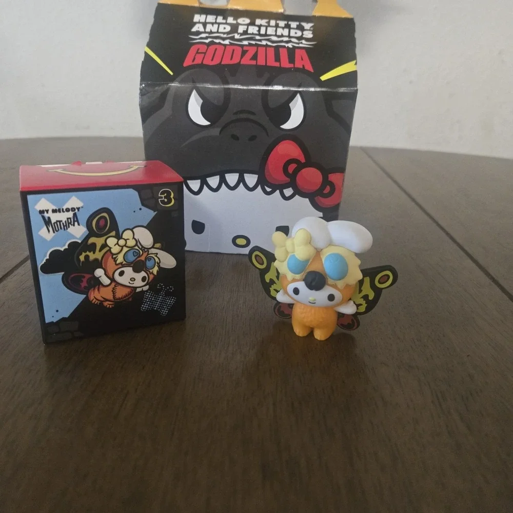 My Melody x Mothra - Hello Kitty And Friends McDonald's Godzilla Toy #3 NEW